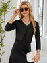 Damen V-Neck Cardigan mit 2 Knöpfen | Kurz & Elegant